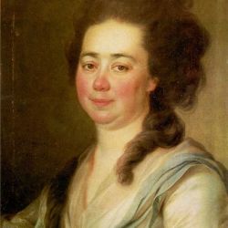 Portrait of woman with long hair